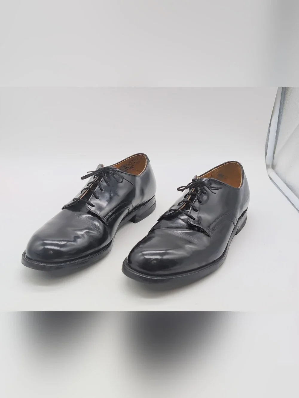 Vintage 1992 US Military Dress Shoes - Craddock-Terry Black Oxfords - Size 10R